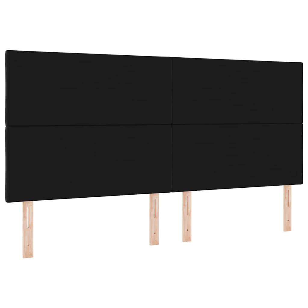 vidaXL Zagłówek Czarny 200 cm Aksamit