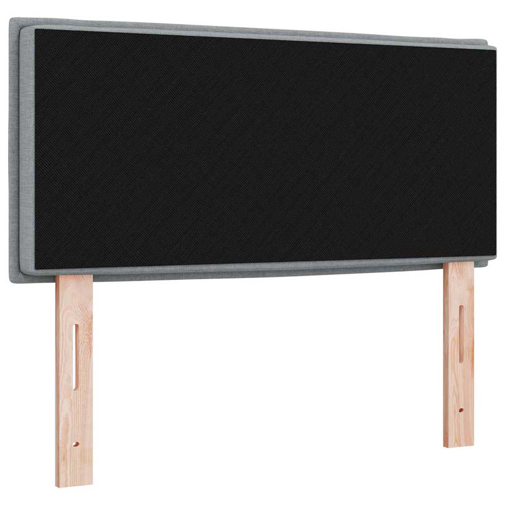 vidaXL Wezgłowie LED z paskami LED Jasnoszary 80 cm tkanina