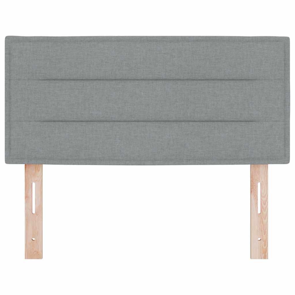 vidaXL Wezgłowie LED z paskami LED Jasnoszary 80 cm tkanina