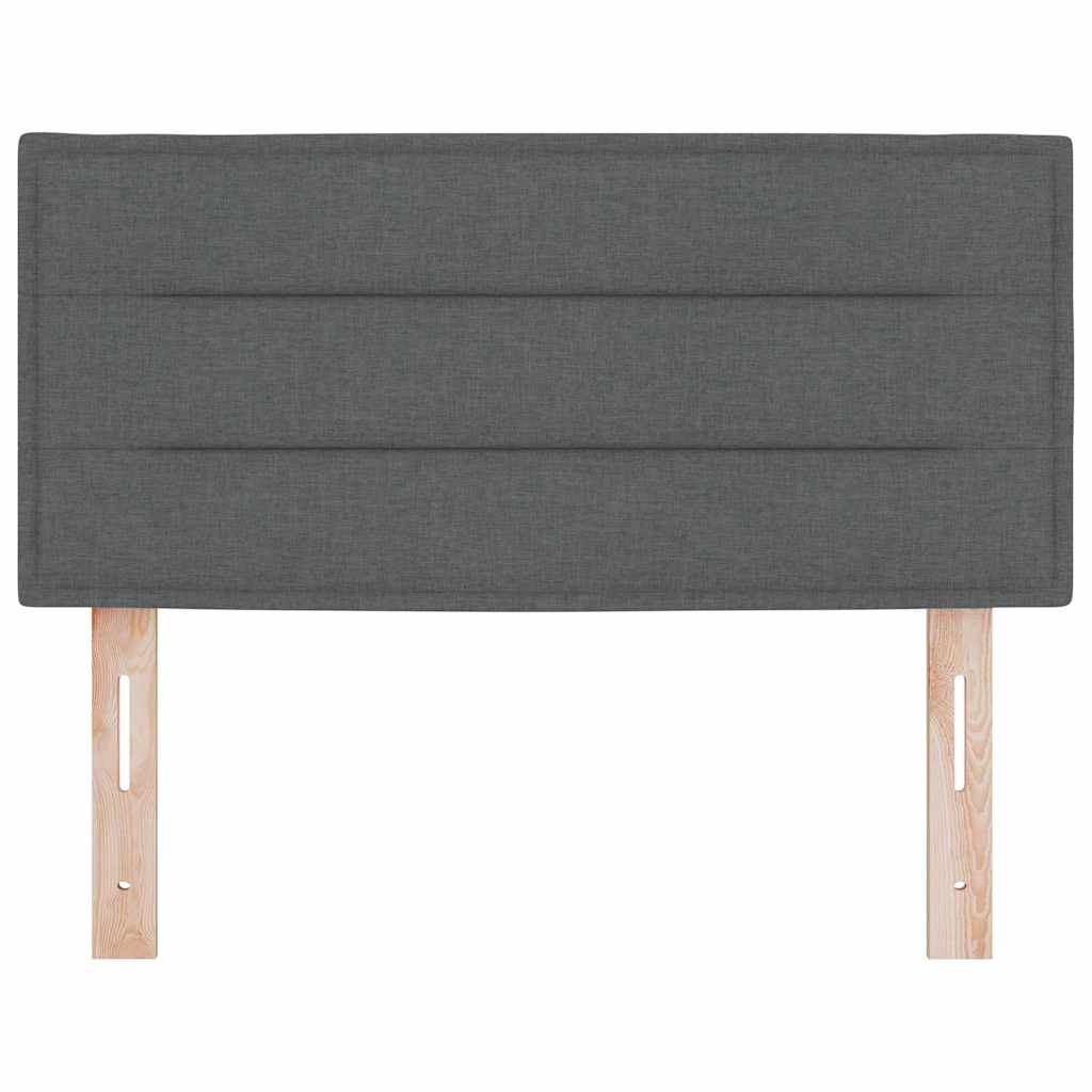 vidaXL Wezgłowie LED z paskami LED Ciemnoszary 80 cm tkanina