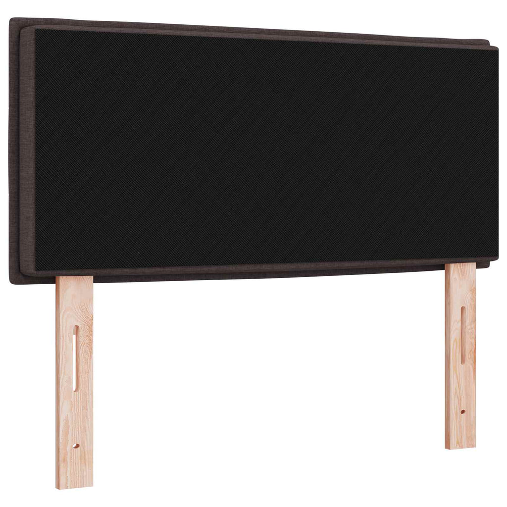 vidaXL Wezgłowie LED z paskami LED Ciemny brąz 80 cm tkanina