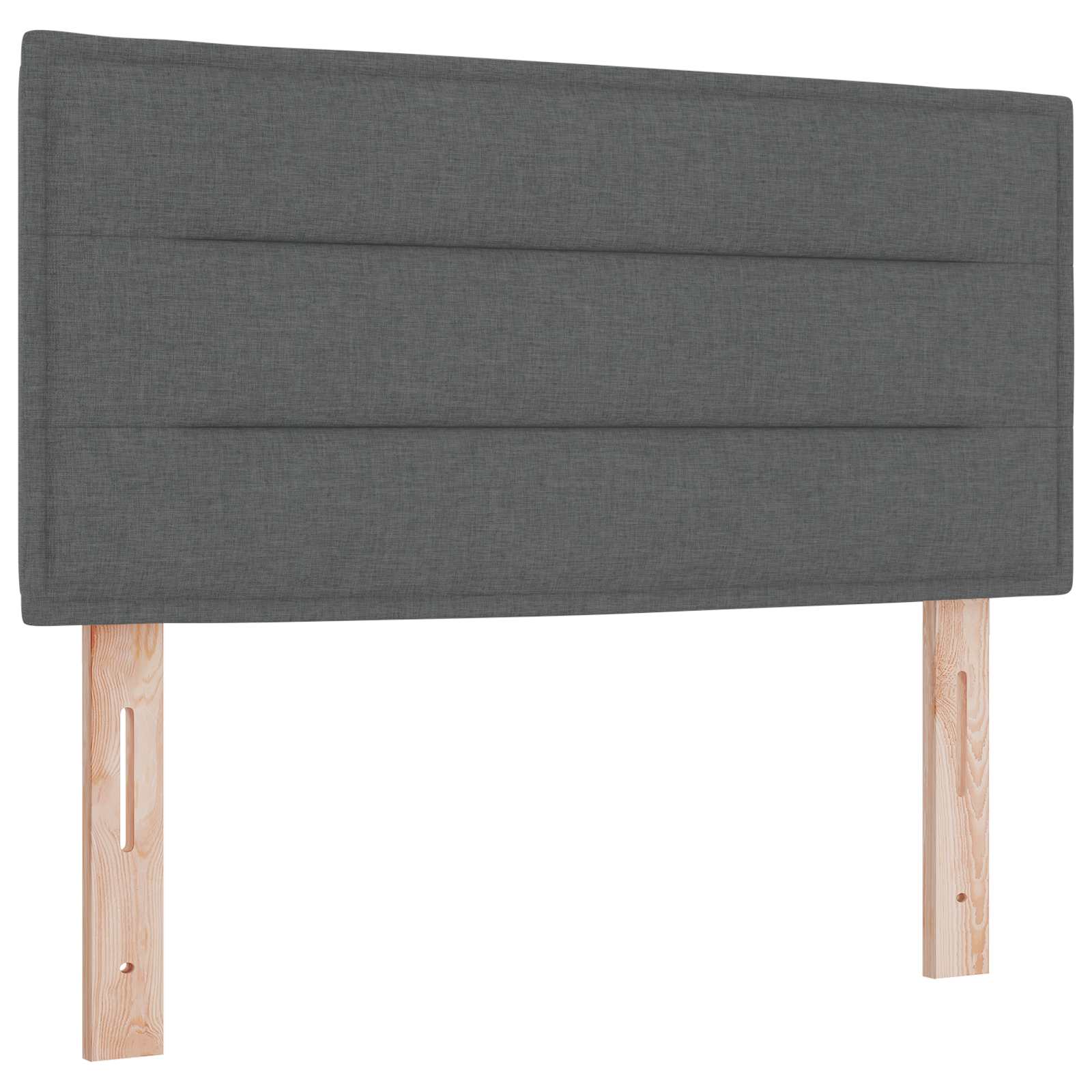 vidaXL Wezgłowie LED z paskami LED Ciemnoszary 90 cm tkanina