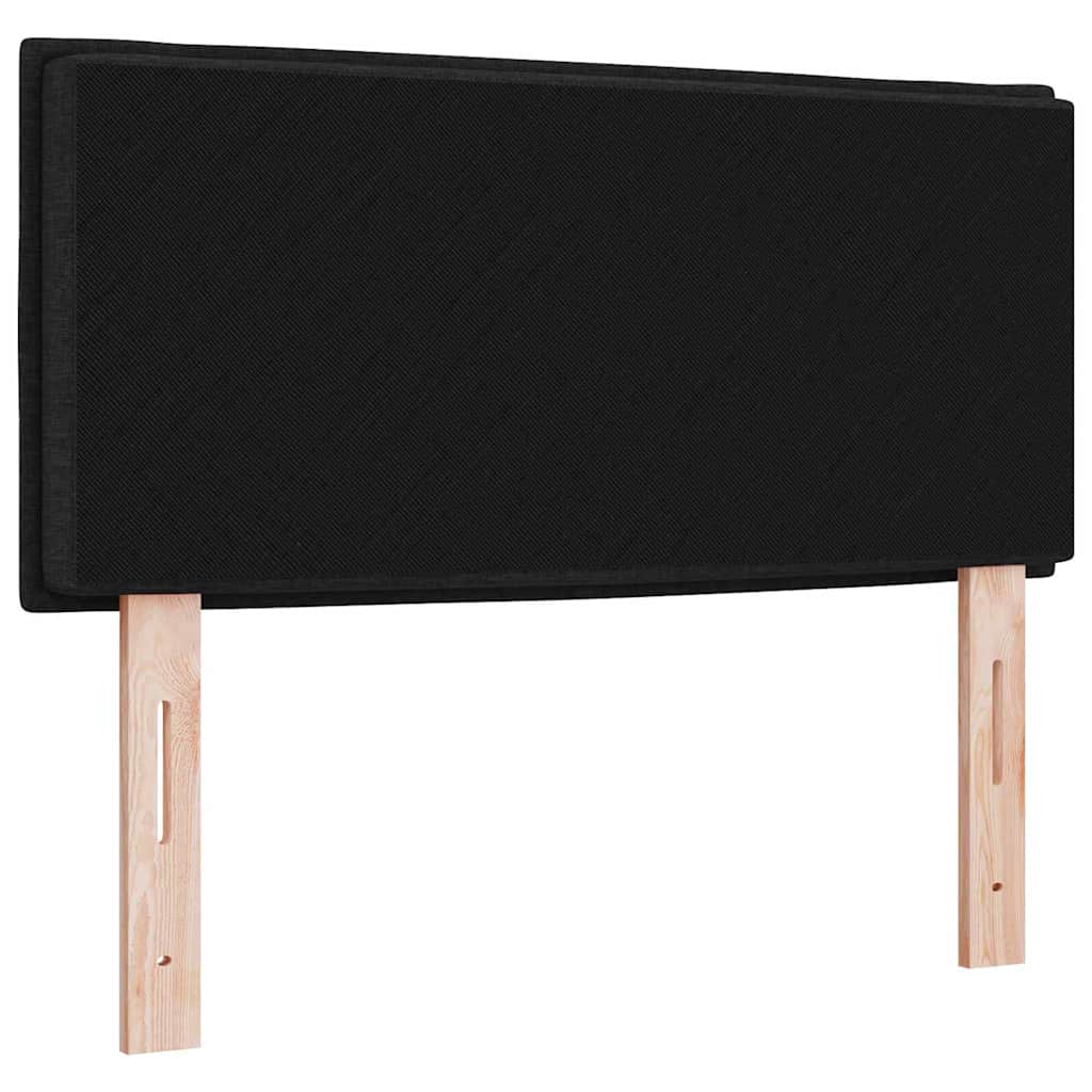 vidaXL Wezgłowie LED z paskami LED Z zagłówkiem Czarny 100 cm tkanina
