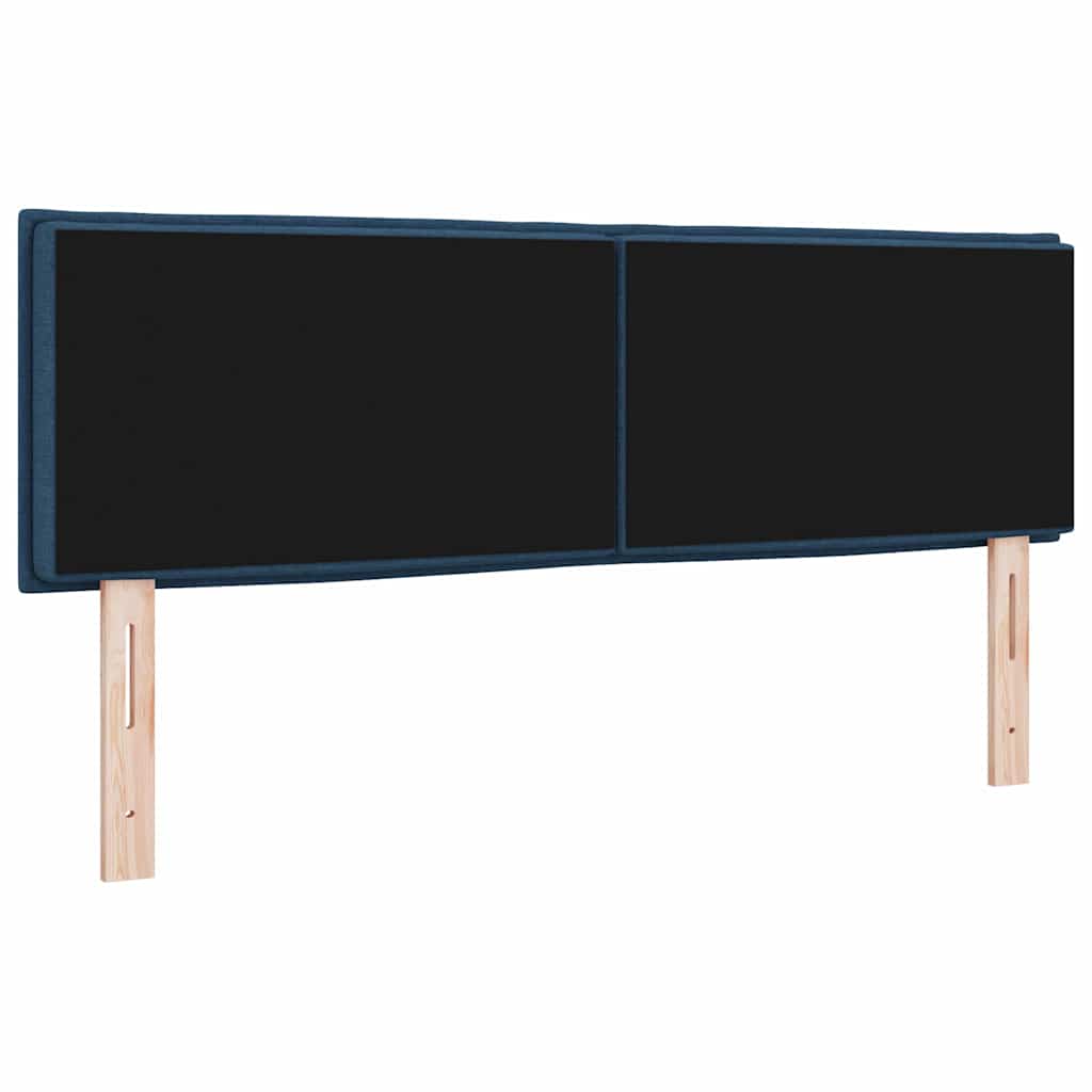 vidaXL Wezgłowie LED z paskami LED Niebieski 144 cm tkanina