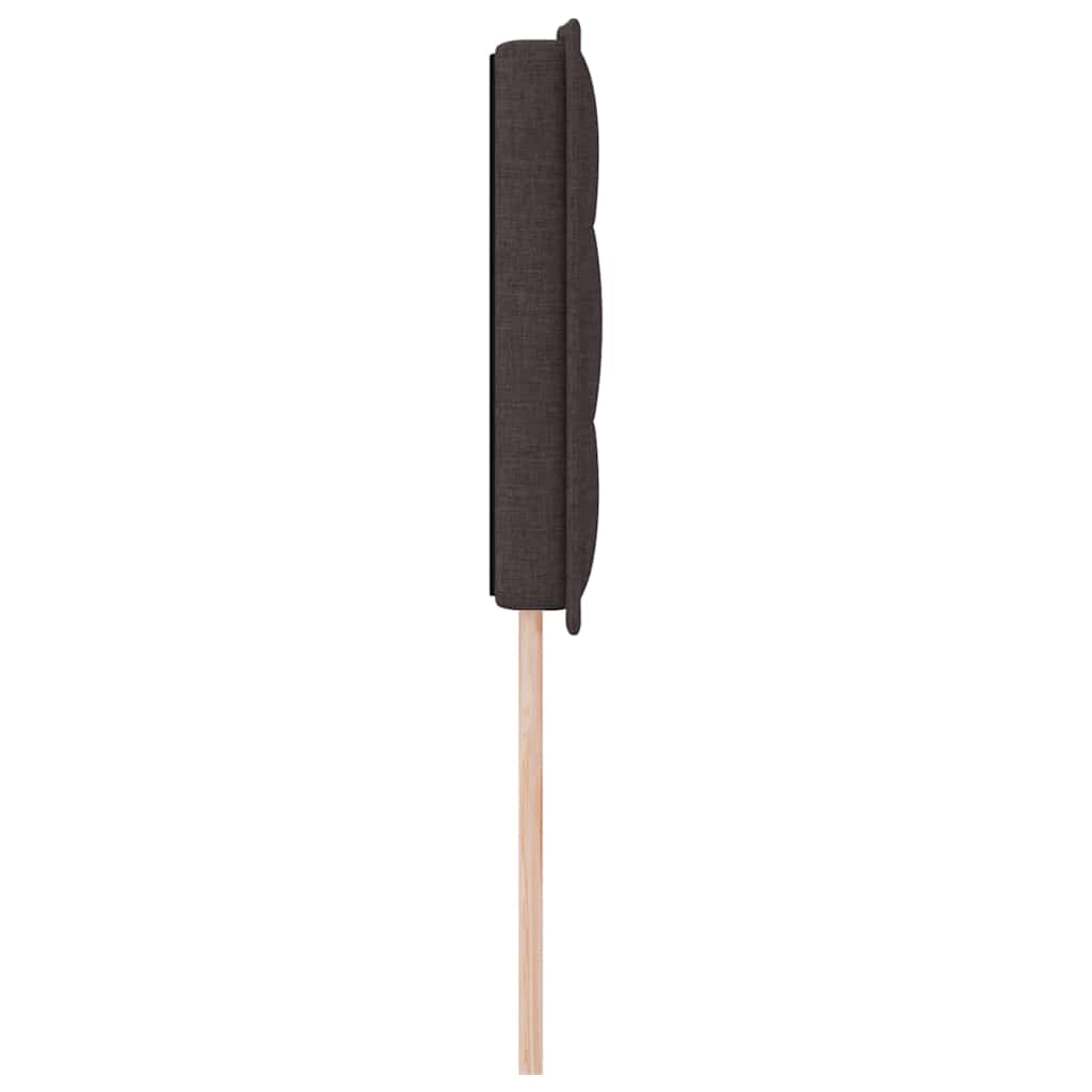 vidaXL Wezgłowie LED z paskami LED Ciemny brąz 160 cm tkanina