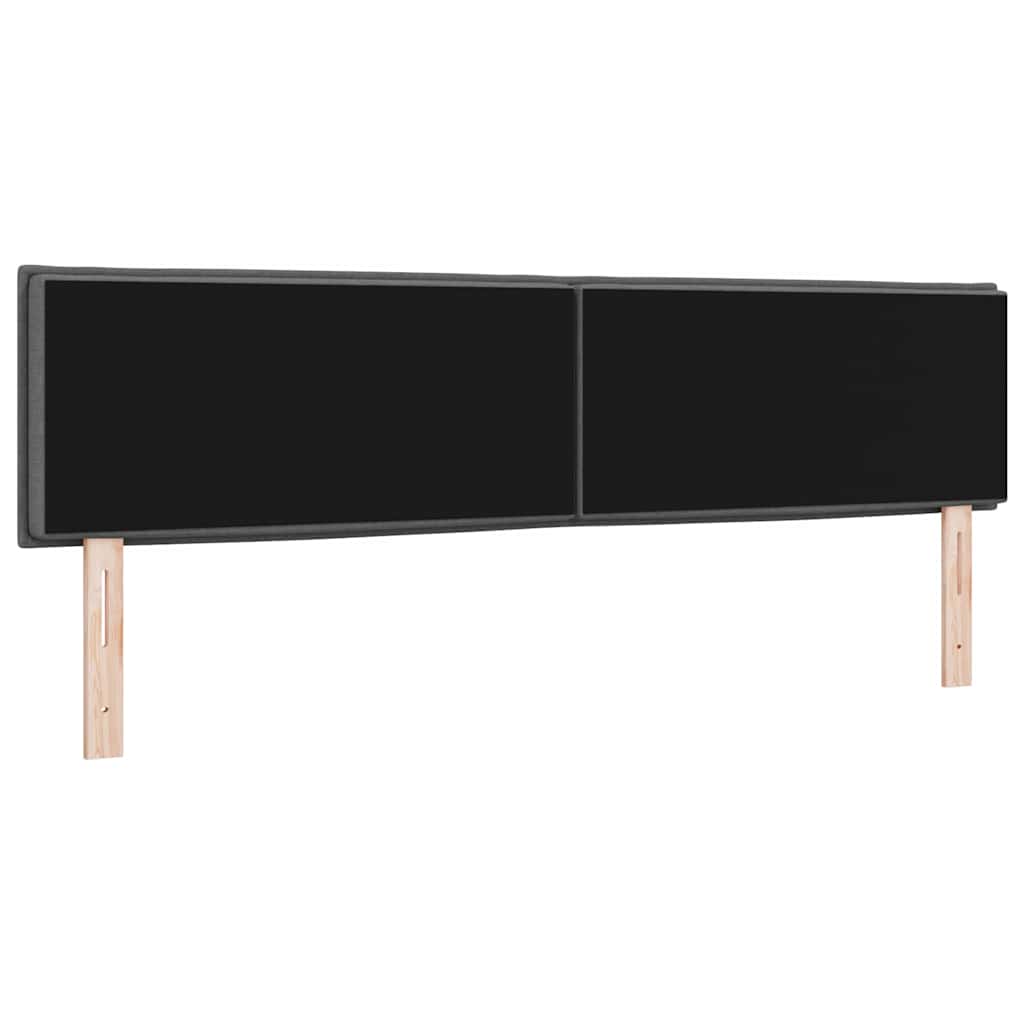 vidaXL Wezgłowie LED z paskami LED Ciemnoszary 180 cm tkanina