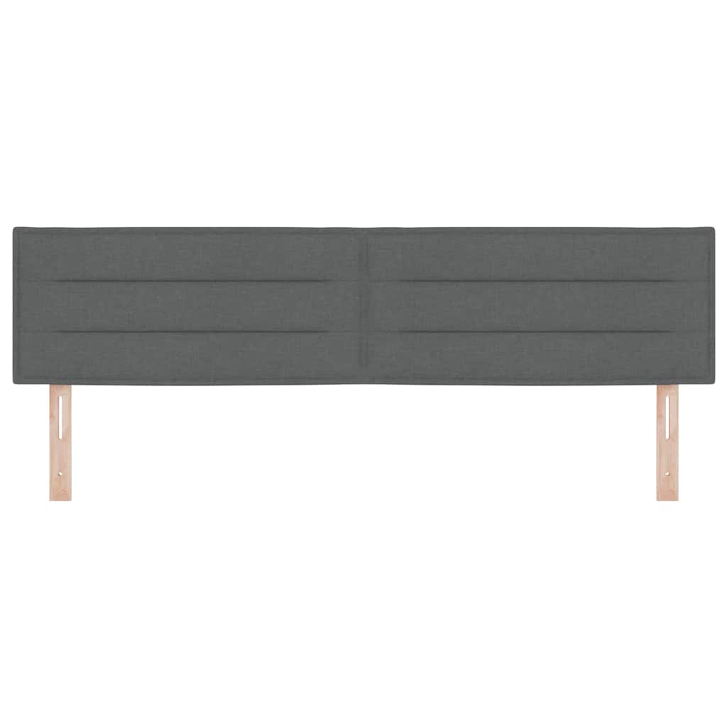 vidaXL Wezgłowie LED z paskami LED Ciemnoszary 180 cm tkanina