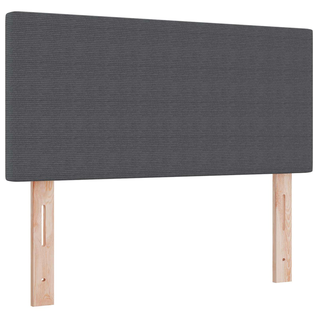 vidaXL Wezgłowie LED Ciemnoszary 100 cm Tkanina sztruksowa