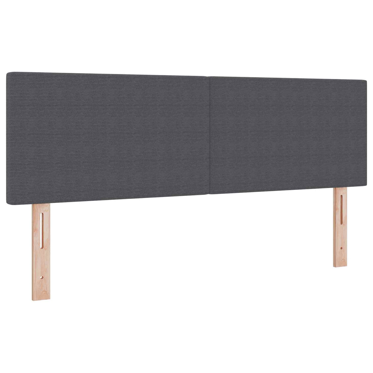 vidaXL Wezgłowie LED Ciemnoszary 144 cm Tkanina sztruksowa