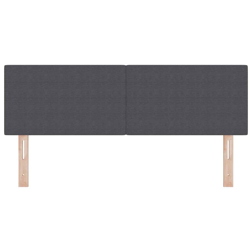 vidaXL Wezgłowie LED Ciemnoszary 144 cm Tkanina sztruksowa