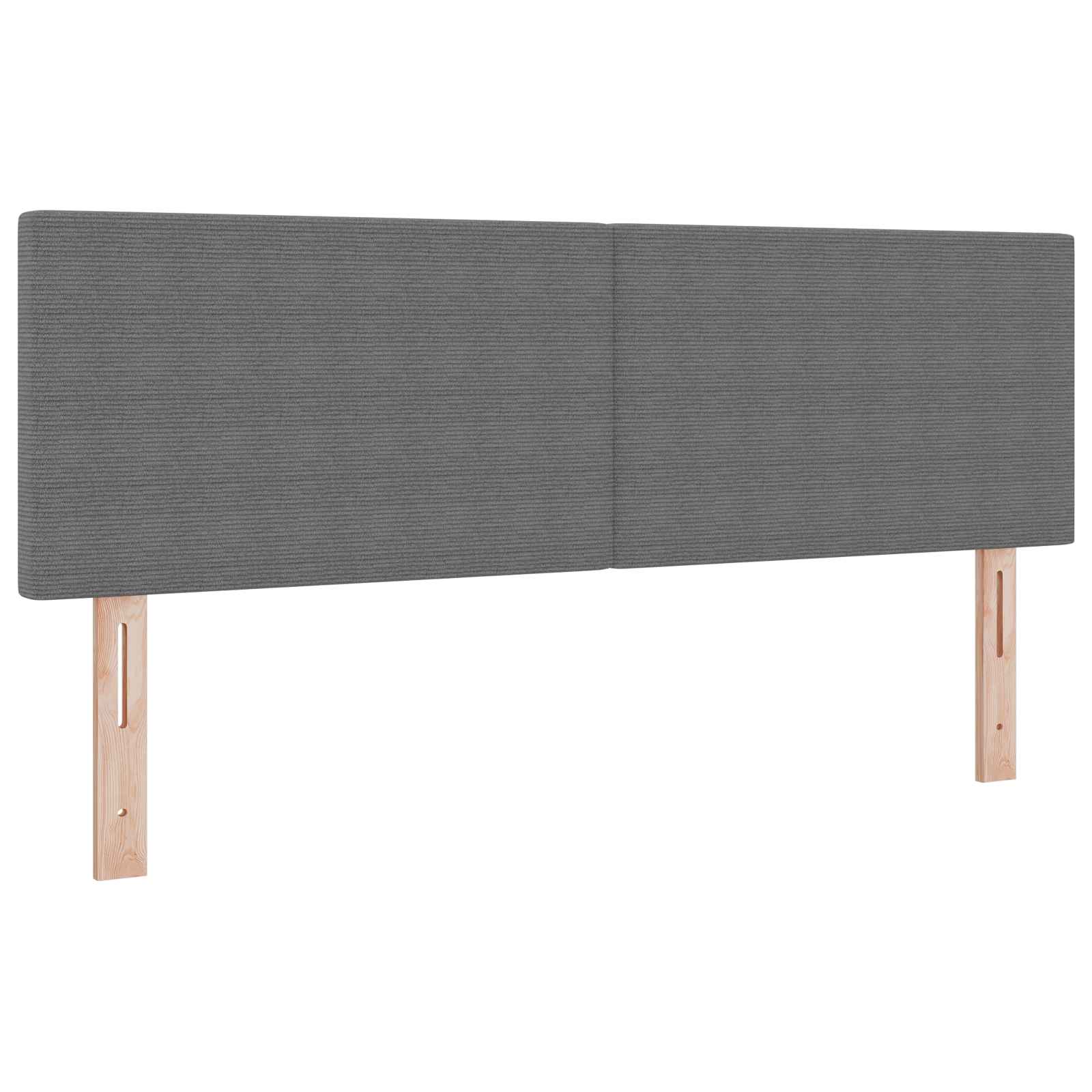 vidaXL Wezgłowie LED Z zagłówkiem Jasnoszary 160 cm Tkanina sztruksowa
