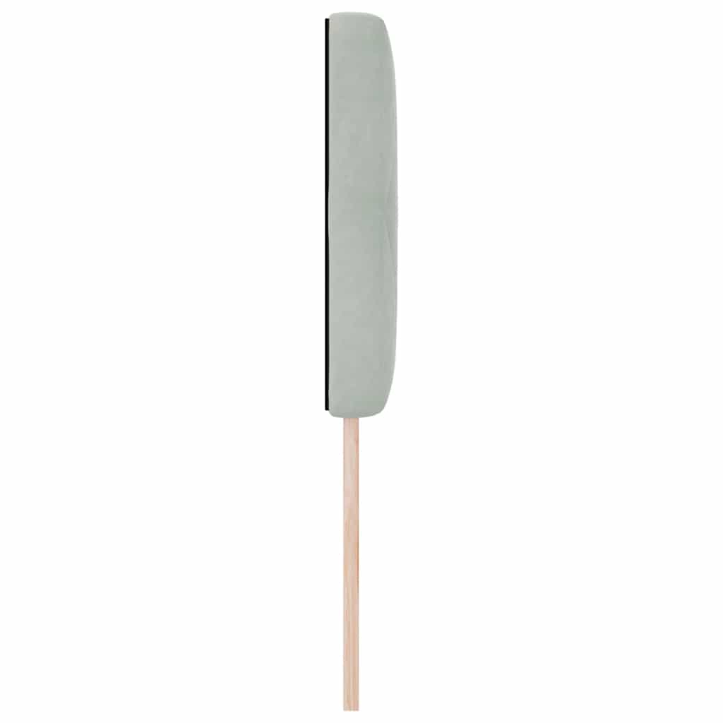 vidaXL Wezgłowie LED z paskami LED Jasnoszary 80 cm Aksamit