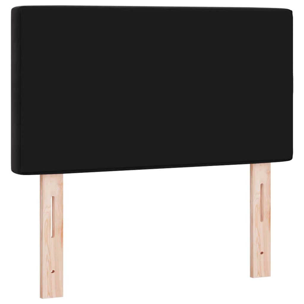 vidaXL Wezgłowie LED z paskami LED Z zagłówkiem Czarny 80 cm Aksamit