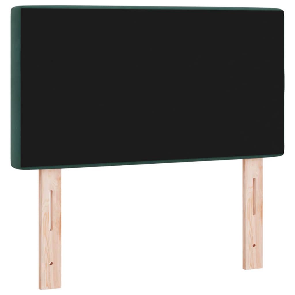 vidaXL Wezgłowie LED z paskami LED Ciemna zieleń 80 cm Aksamit
