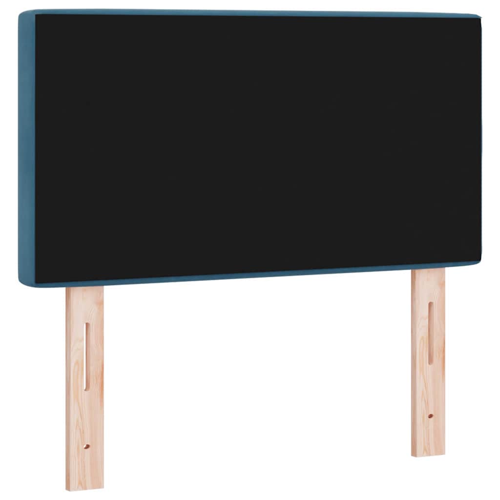 vidaXL Wezgłowie LED z paskami LED Ciemnoniebieski 80 cm Aksamit