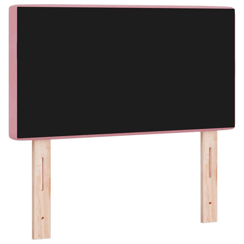 vidaXL Wezgłowie LED z paskami LED Z zagłówkiem Różowy 80 cm Aksamit