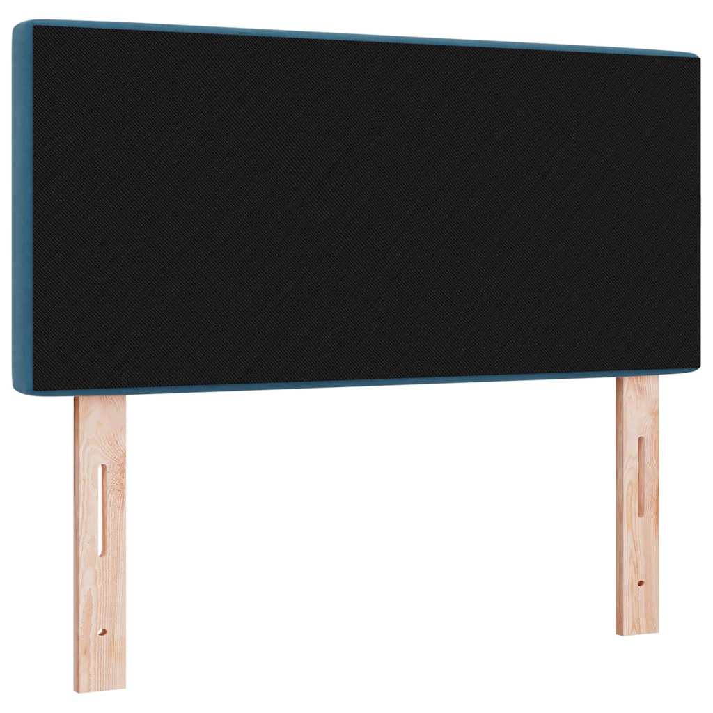 vidaXL Wezgłowie LED z paskami LED Ciemnoniebieski 90 cm Aksamit