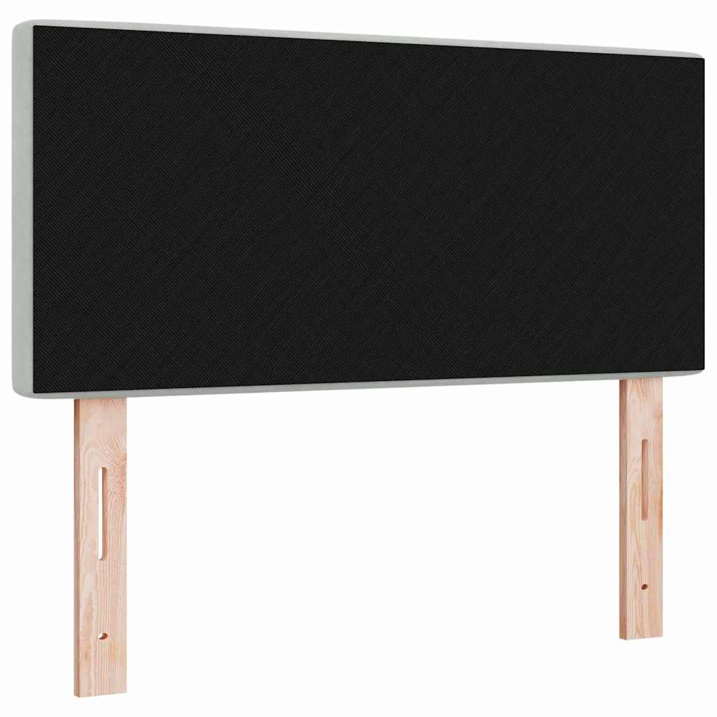 vidaXL Wezgłowie LED z paskami LED Jasnoszary 100 cm Aksamit