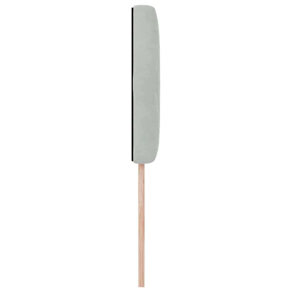 vidaXL Wezgłowie LED z paskami LED Jasnoszary 100 cm Aksamit