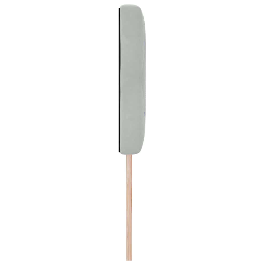 vidaXL Wezgłowie LED z paskami LED Jasnoszary 144 cm Aksamit