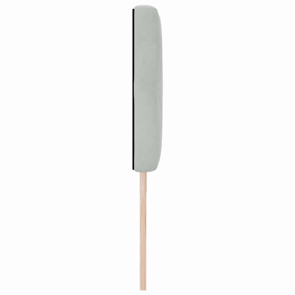 vidaXL Wezgłowie LED z paskami LED Jasnoszary 180 cm Aksamit