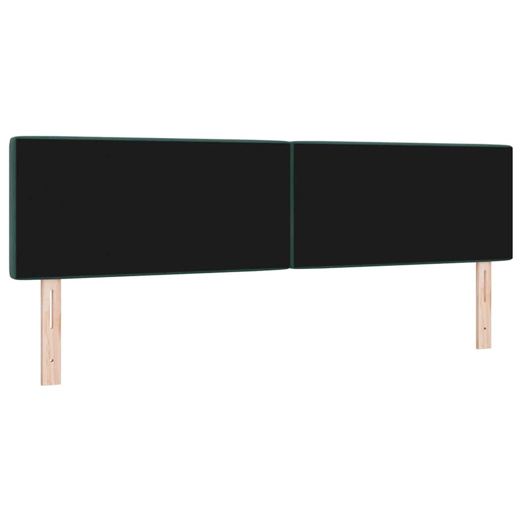 vidaXL Wezgłowie LED z paskami LED Ciemna zieleń 180 cm Aksamit