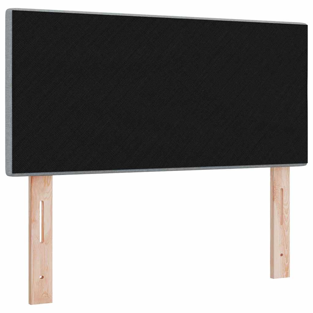 vidaXL Wezgłowie LED z paskami LED Jasnoszary 80 cm tkanina
