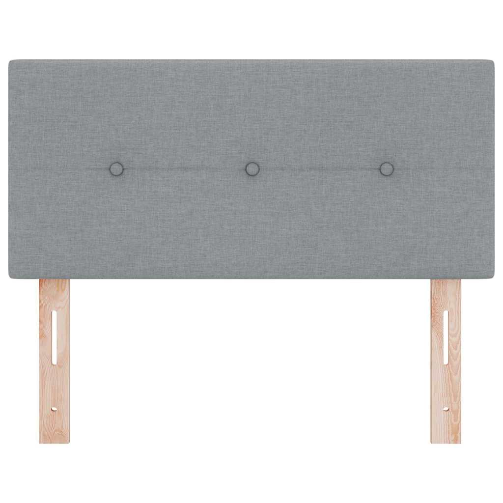 vidaXL Wezgłowie LED z paskami LED Jasnoszary 80 cm tkanina