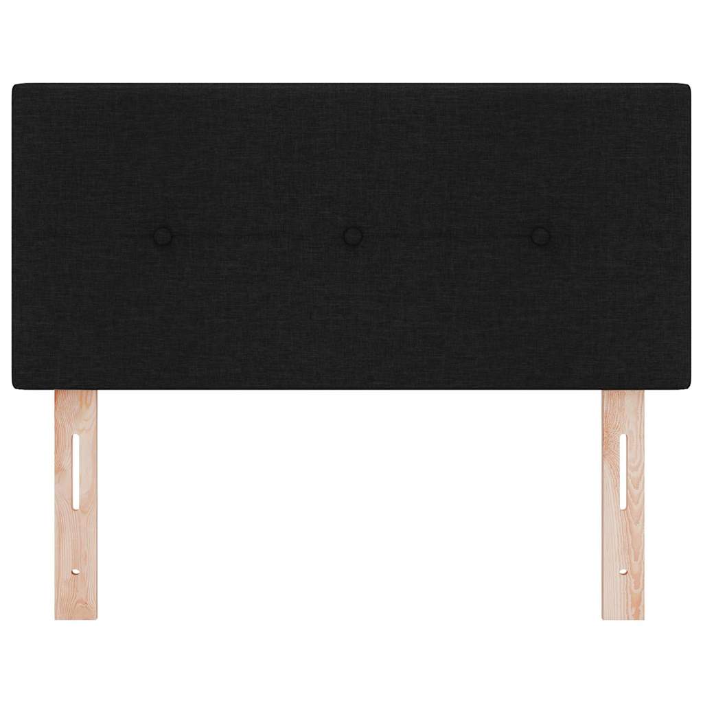 vidaXL Wezgłowie LED z paskami LED Z zagłówkiem Czarny 80 cm tkanina