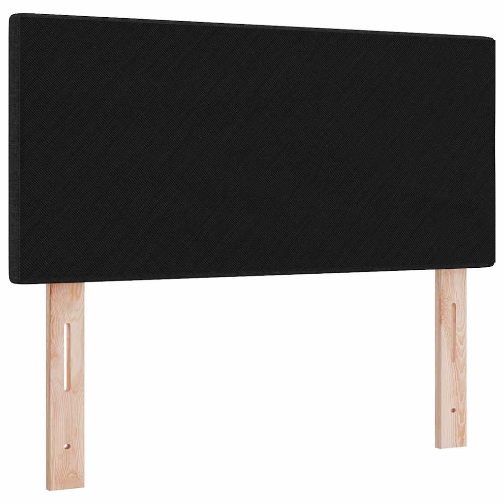 vidaXL Wezgłowie LED z paskami LED Z zagłówkiem Czarny 90 cm tkanina