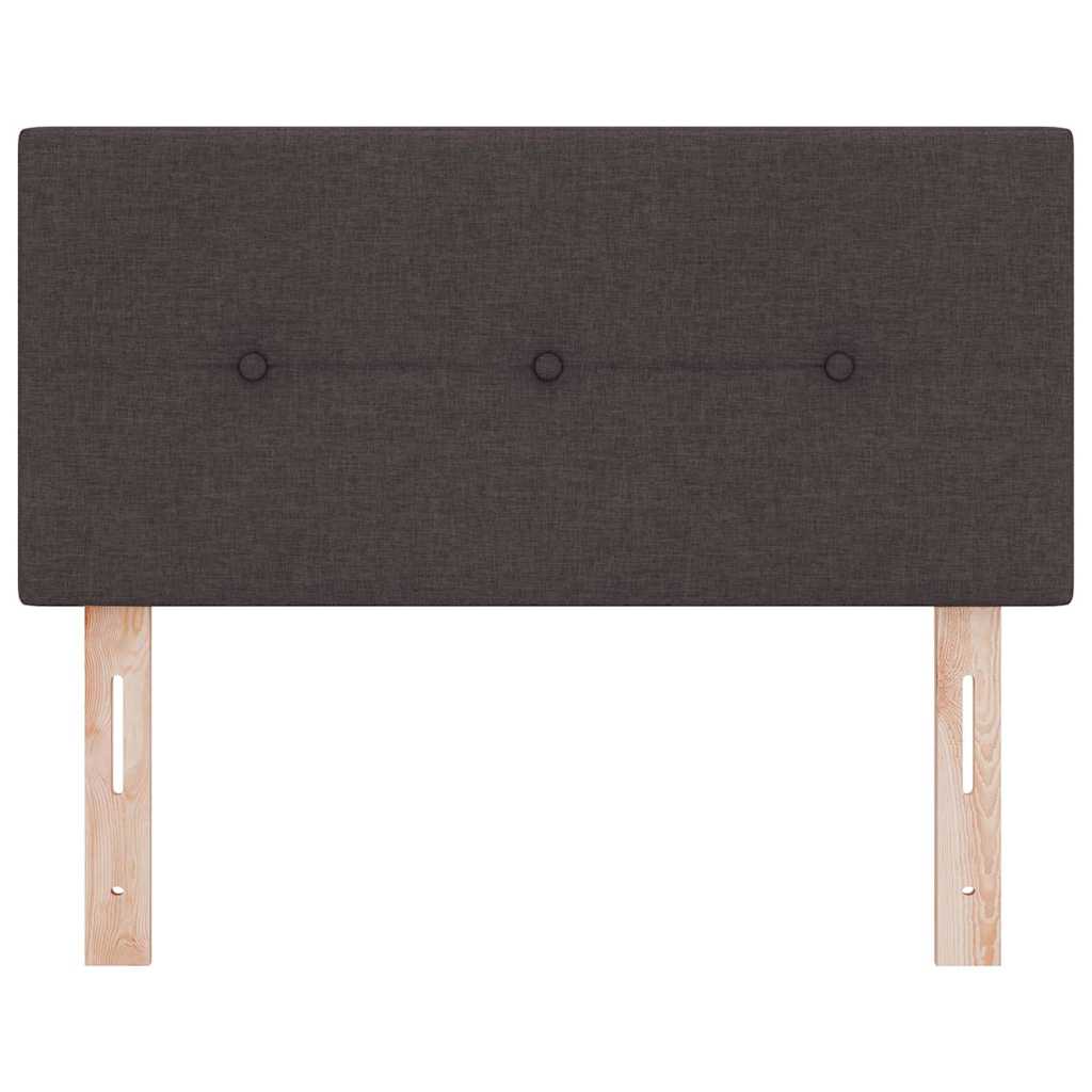 vidaXL Wezgłowie LED z paskami LED Ciemny brąz 90 cm tkanina