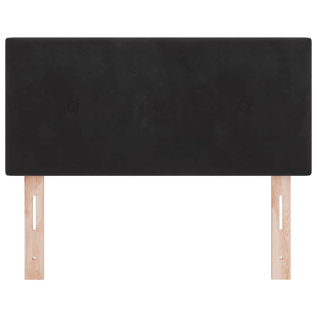 vidaXL Wezgłowie LED z paskami LED Czarny 90 cm Aksamit