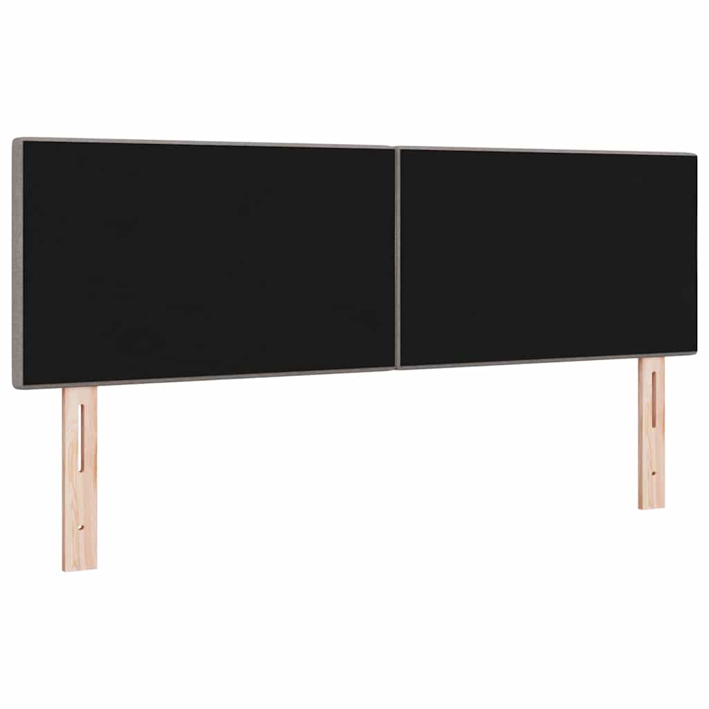 vidaXL Wezgłowie LED z paskami LED Ciemnoszary 144 cm tkanina