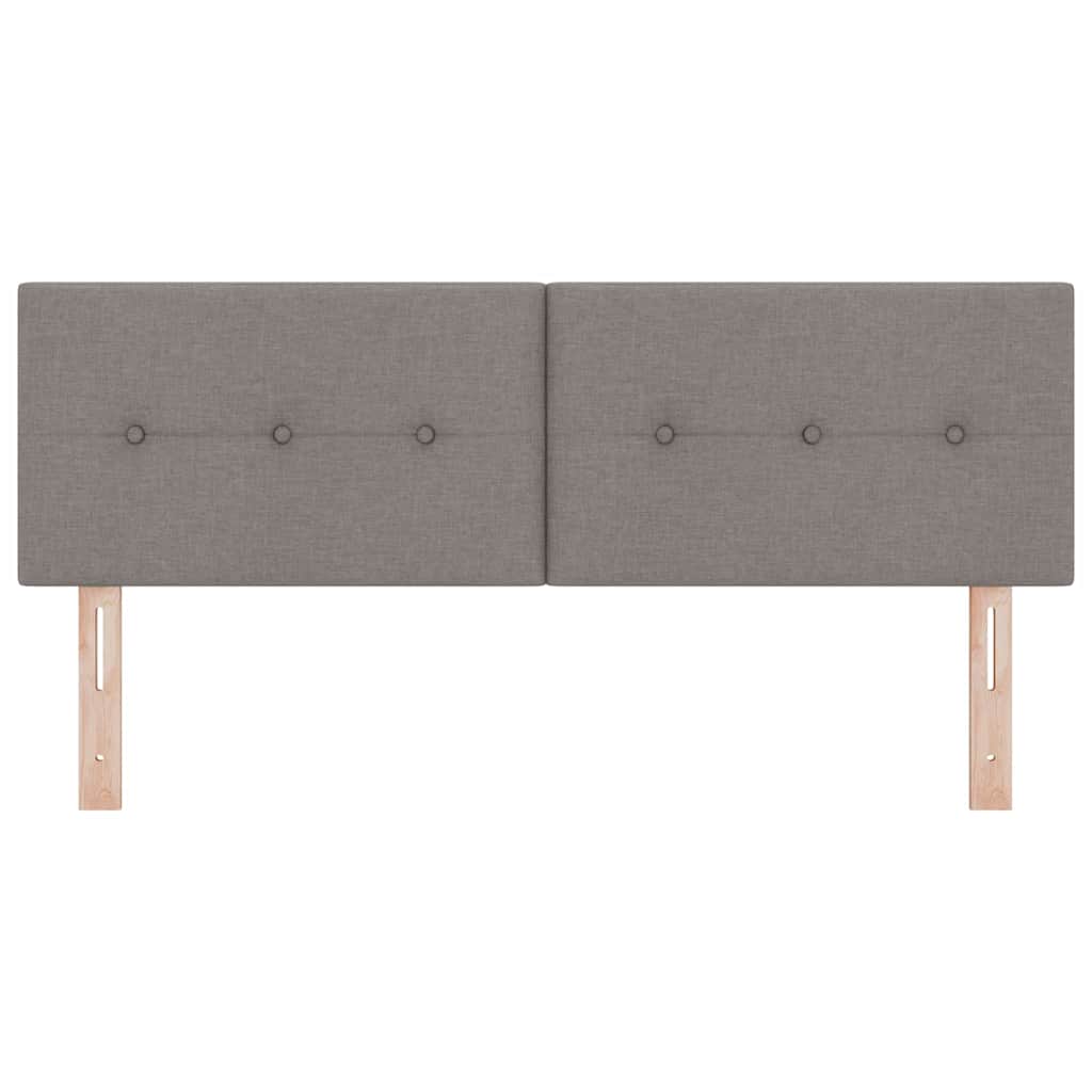 vidaXL Wezgłowie LED z paskami LED Ciemnoszary 144 cm tkanina