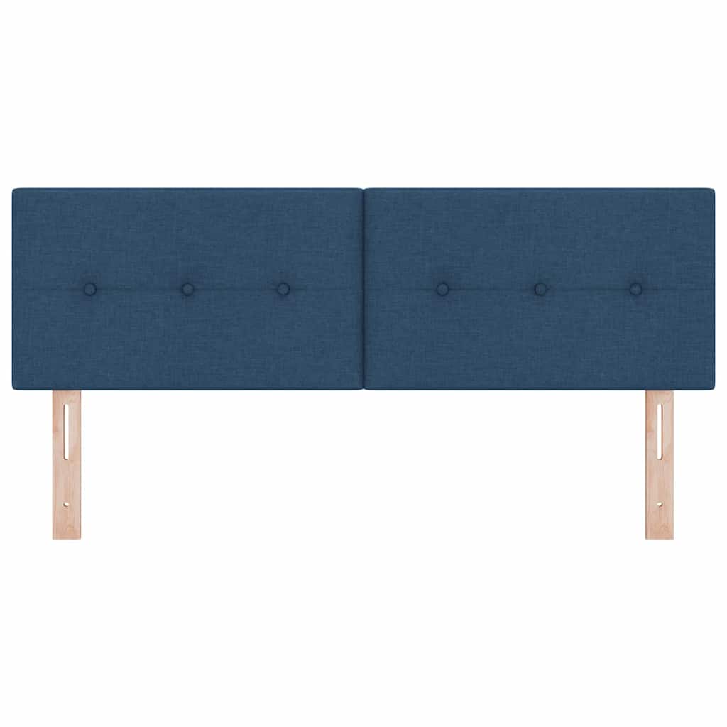 vidaXL Wezgłowie LED z paskami LED Niebieski 144 cm tkanina