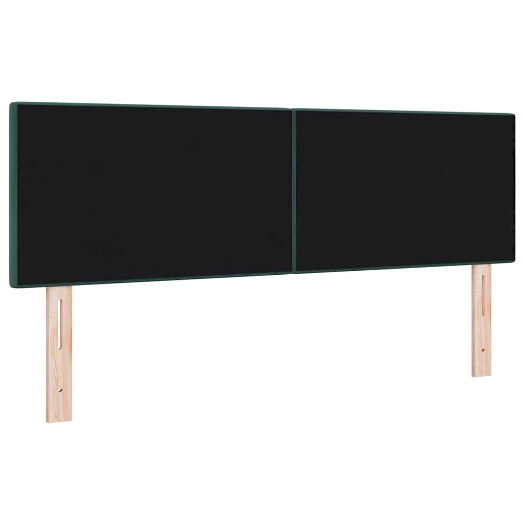 vidaXL Wezgłowie LED z paskami LED Zielony 144 cm Aksamit