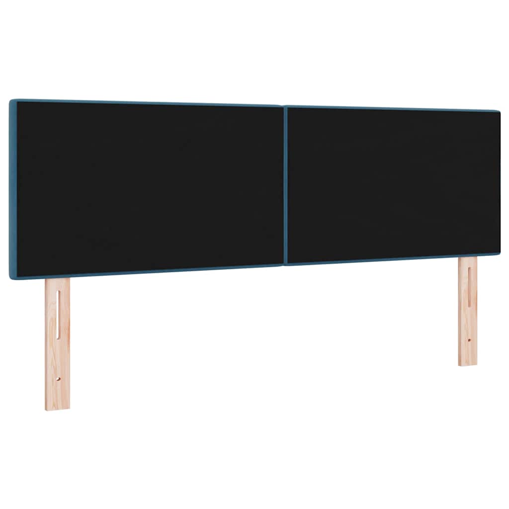 vidaXL Wezgłowie LED z paskami LED Niebieski 144 cm Aksamit