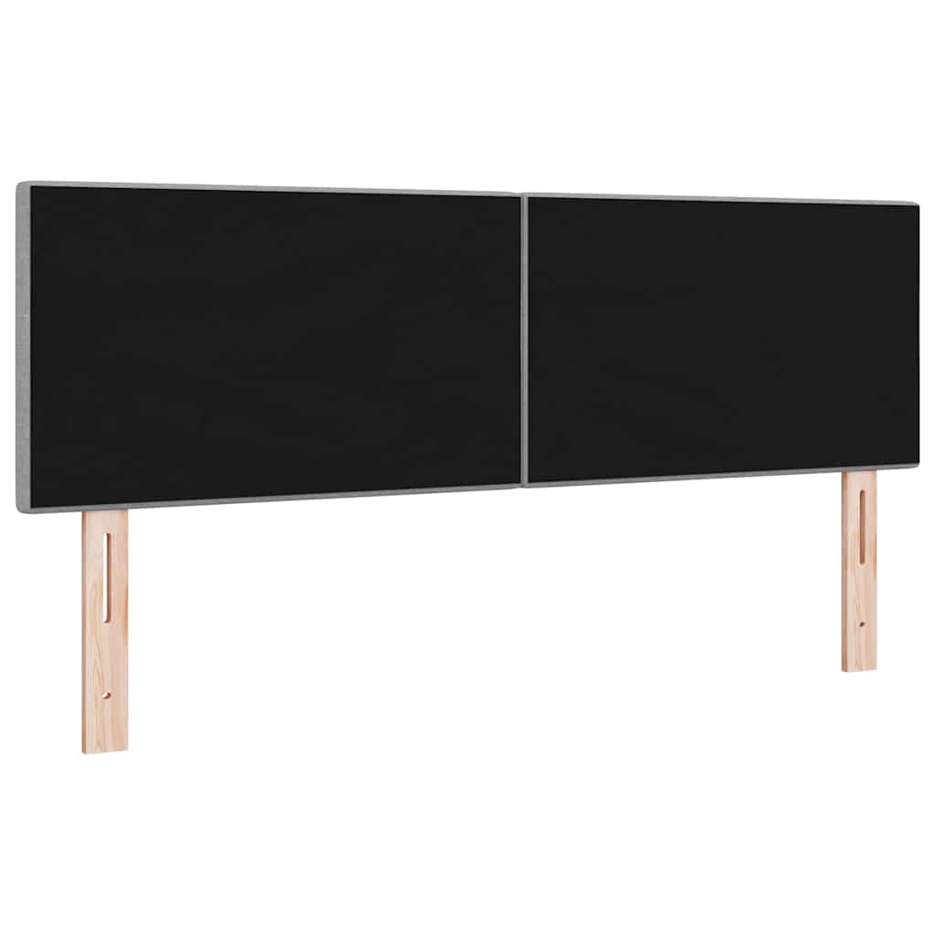 vidaXL Wezgłowie LED z paskami LED Jasnoszary 160 cm tkanina