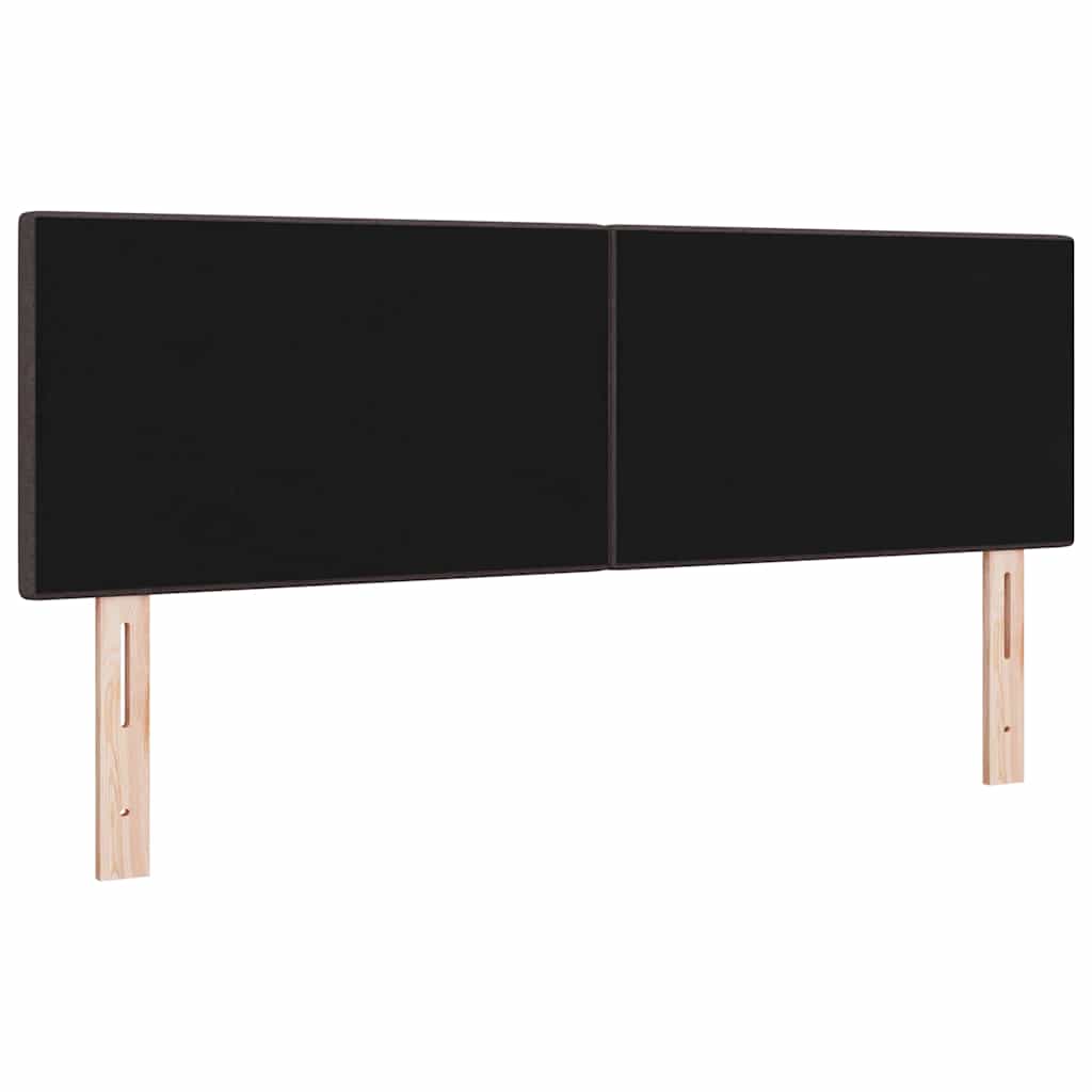 vidaXL Wezgłowie LED z paskami LED Ciemny brąz 160 cm tkanina