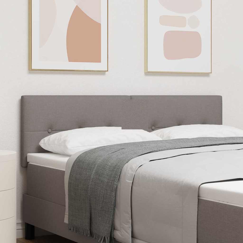 vidaXL Wezgłowie LED z paskami LED Ciemnoszary 160 cm tkanina