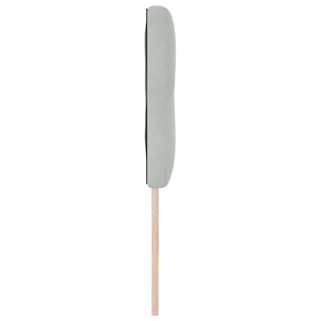 vidaXL Wezgłowie LED z paskami LED Jasnoszary 160 cm Aksamit
