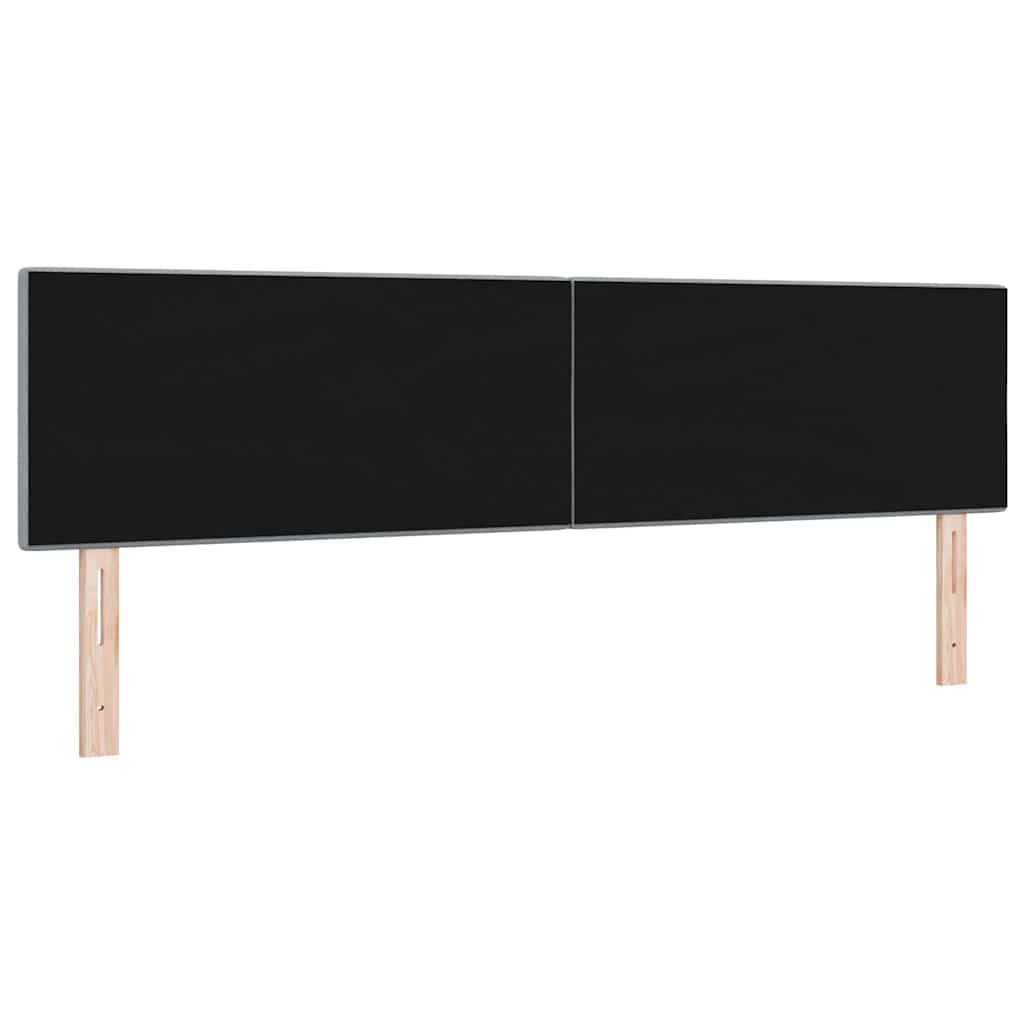 vidaXL Wezgłowie LED z paskami LED Jasnoszary 180 cm tkanina
