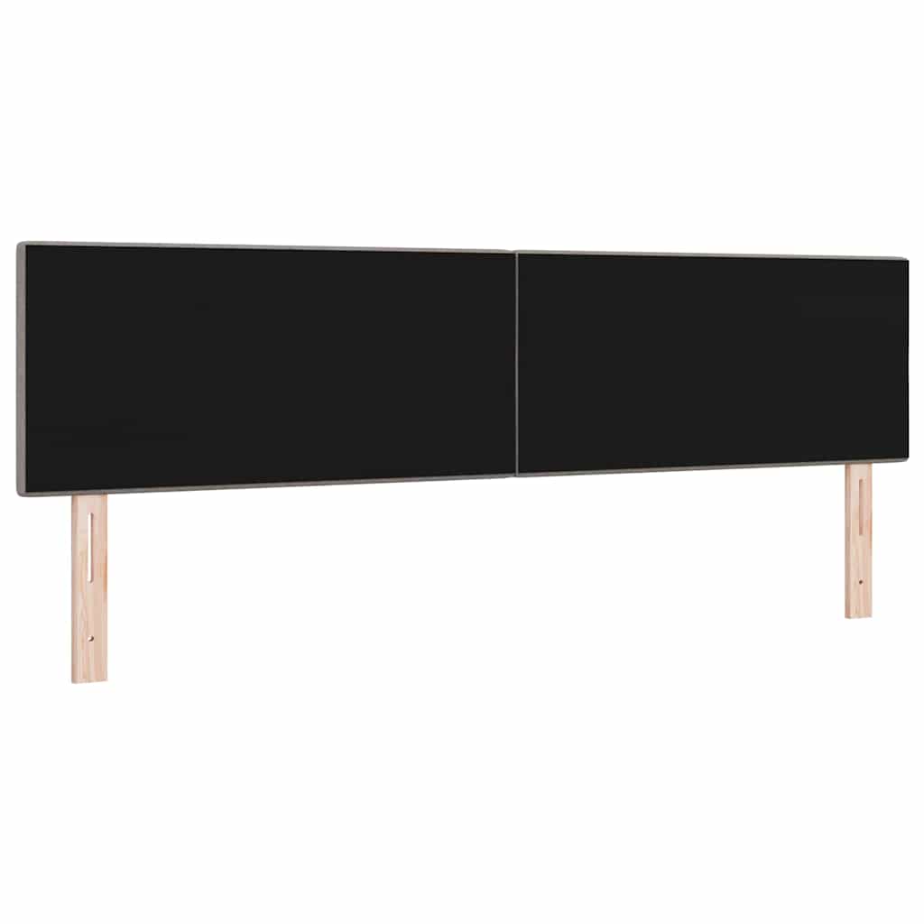 vidaXL Wezgłowie LED z paskami LED Ciemnoszary 180 cm tkanina