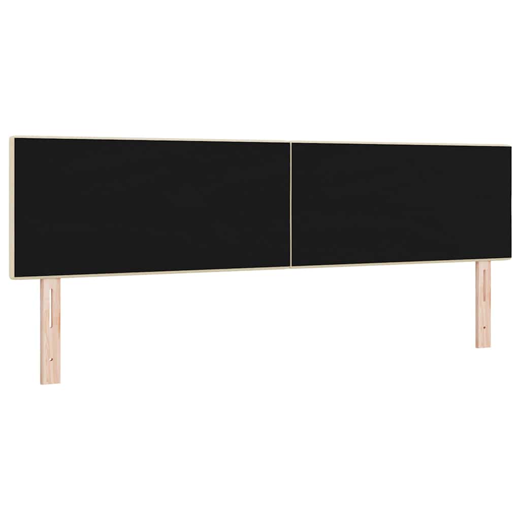 vidaXL Wezgłowie LED z paskami LED Z zagłówkiem Kremowy 180 cm tkanina