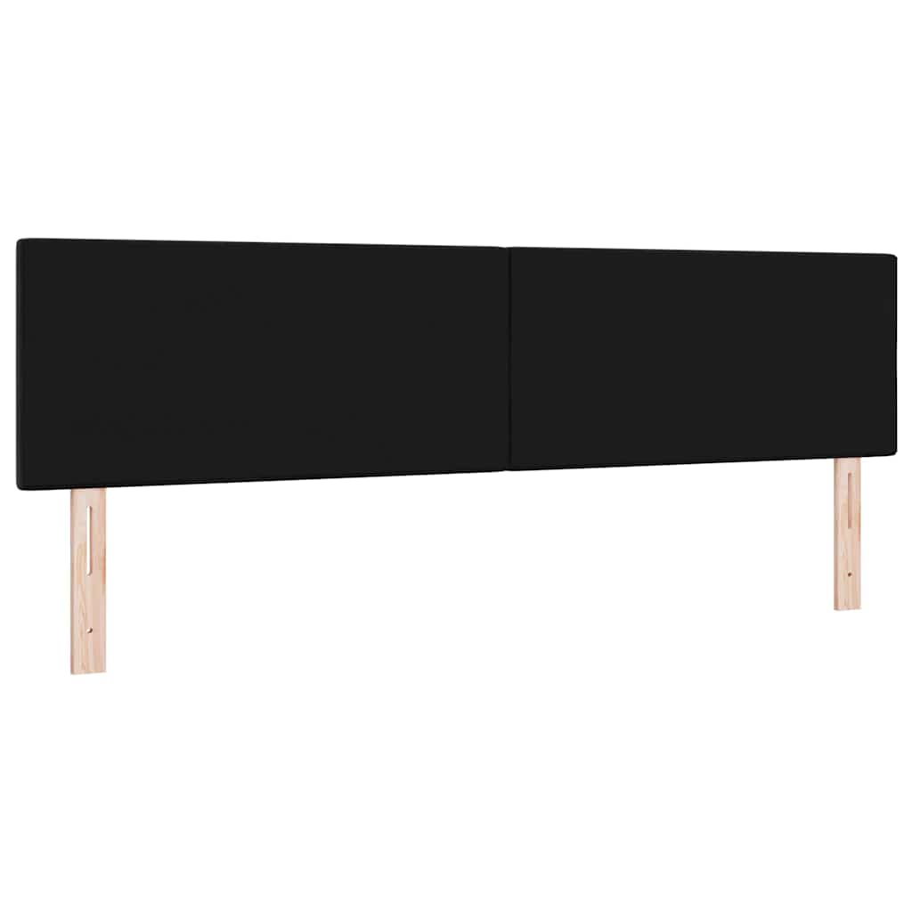 vidaXL Wezgłowie LED z paskami LED Czarny 180 cm Aksamit