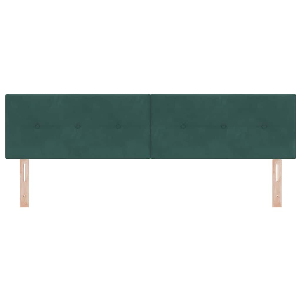 vidaXL Wezgłowie LED z paskami LED Zielony 180 cm Aksamit