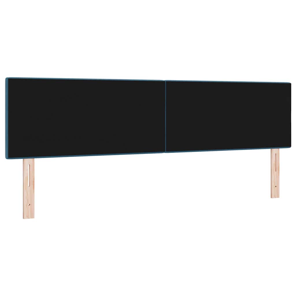 vidaXL Wezgłowie LED z paskami LED Niebieski 180 cm Aksamit