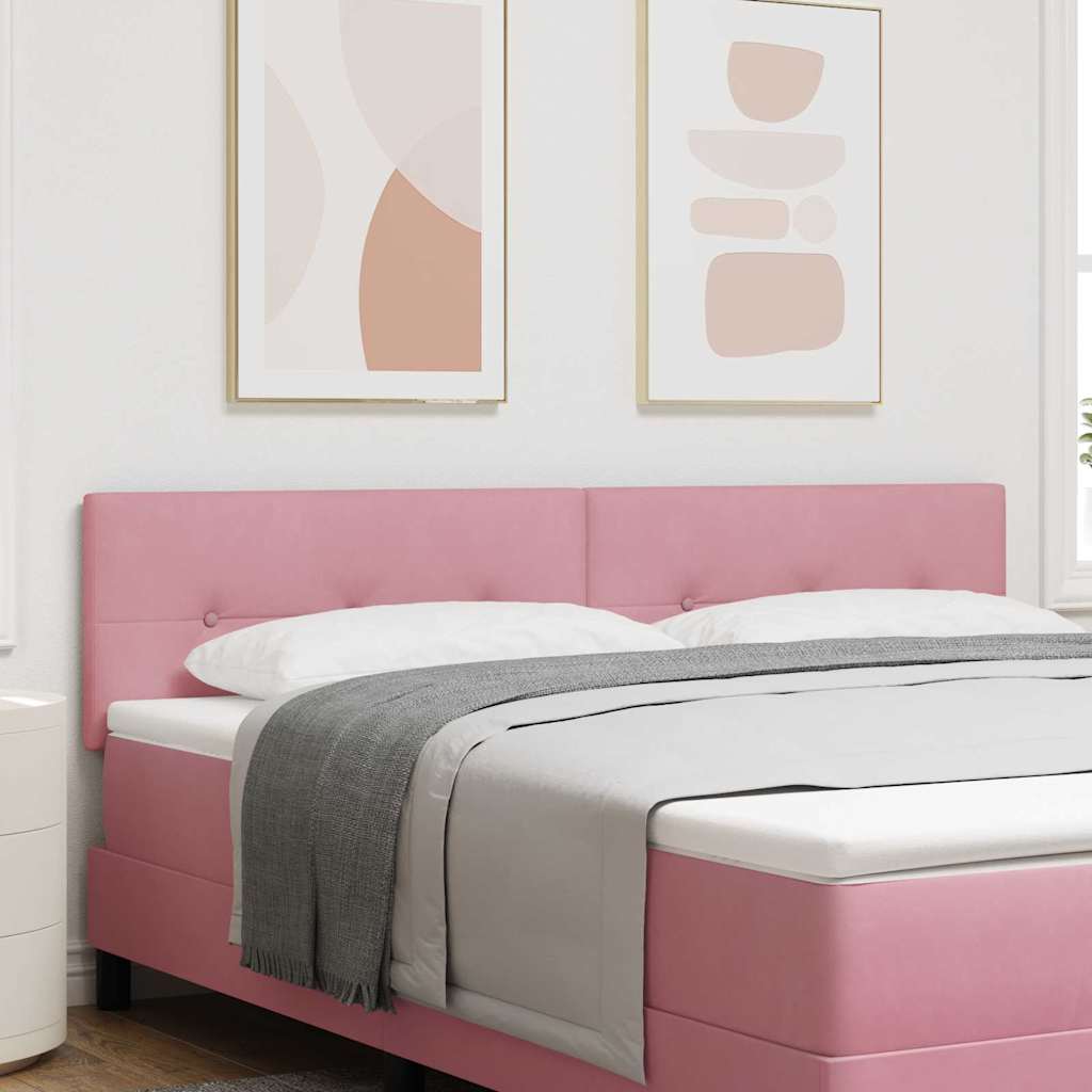 vidaXL Wezgłowie LED z paskami LED Różowy 180 cm Aksamit