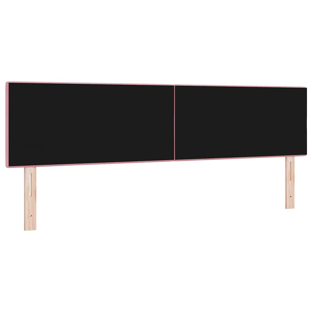 vidaXL Wezgłowie LED z paskami LED Różowy 180 cm Aksamit