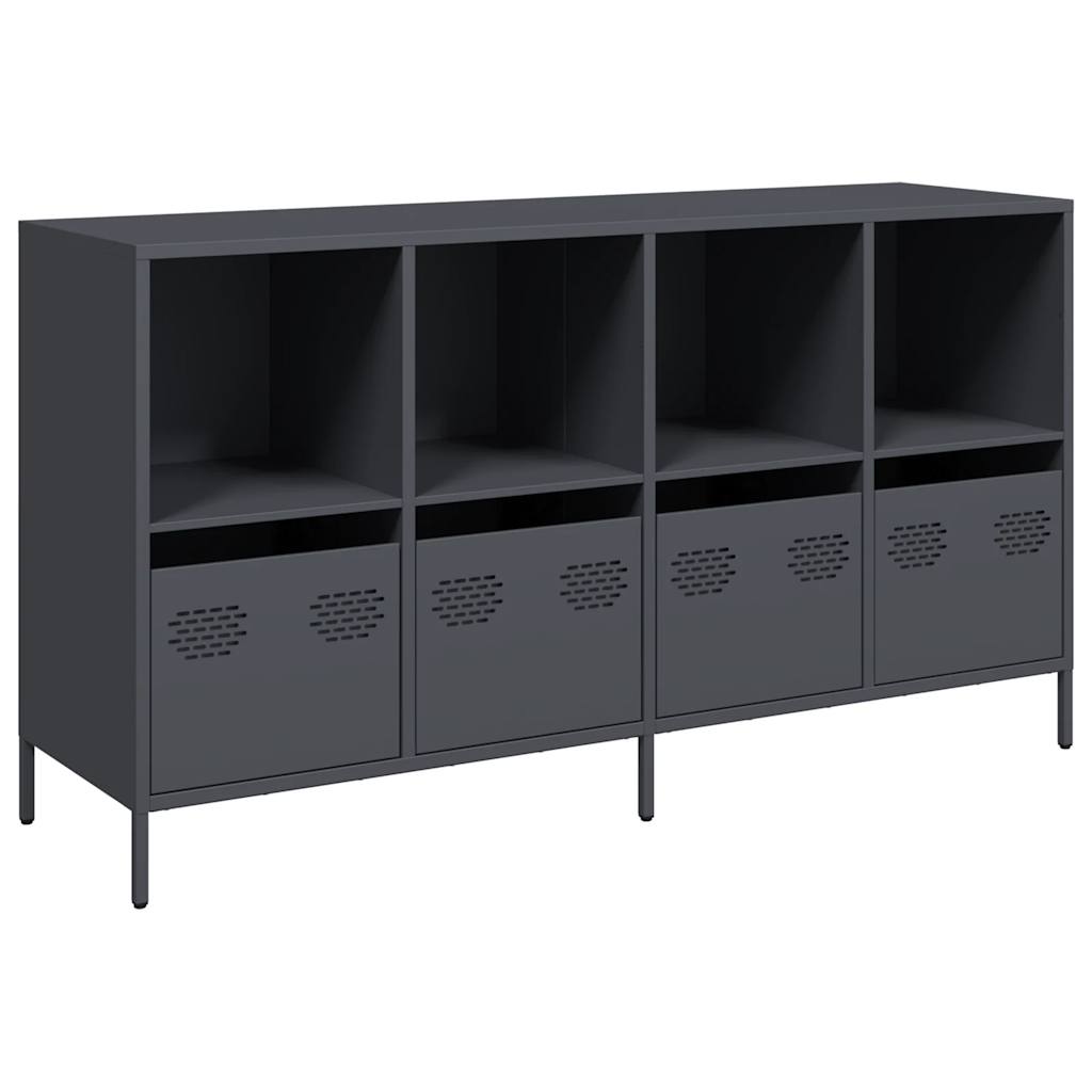 vidaXL Szafka, antracytowa, 135x39x73,5 cm, stal walcowana na zimno